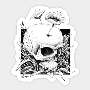 Skull plant design Sticker